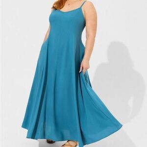 Torrid Maxi Challis Trapeze Dress